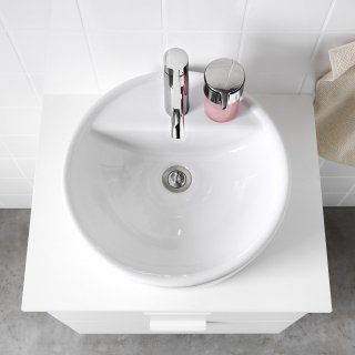 lavandino da appoggio Törnviken di Ikea Italia di colore bianco e con troppopieno forma bacinella lavandino da appoggio Törnviken di Ikea Italia di colore bianco e con troppopieno forma bacinella