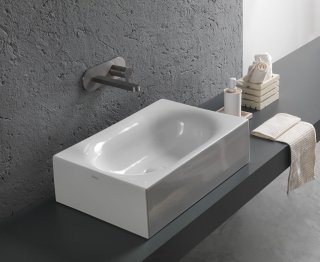 lavabo da appoggio Valley di Hatria bianco lucido rettangolare lavabo da appoggio Valley di Hatria bianco lucido rettangolare