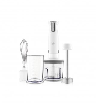 Ha 4 lame per frullare velocemente qualsiasi ingrediente e una asta extra lunga 23 cm, il mixer HBA6700W di Beko. Il bicchiere è capiente 700 ml, è regolabile su una velocità e su quella Turbo e ha potenza di 700 watt. Prezzo 59,90 euro. www.beko.it Ha 4 lame per frullare velocemente qualsiasi ingrediente e una asta extra lunga 23 cm, il mixer HBA6700W di Beko. Il bicchiere è capiente 700 ml, è regolabile su una velocità e su quella Turbo e ha potenza di 700 watt. Prezzo 59,90 euro. www.beko.it