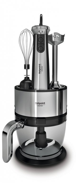 Grazie alla funzione Soft Start il frullatore a immersione in acciaio inox HB 0805 UP0 di Hotpoint ha una partenza delicata per evitare che il cibo fuoriesca a causa dell’impulso. E’ regolabile su 6 velocità+turbo, ha potenza di 800 watt e è fornito con tre recipienti, lama, disco per tritare e affettare e frusta. Prezzo 129,90 euro. www.hotpoint.it Grazie alla funzione Soft Start il frullatore a immersione in acciaio inox HB 0805 UP0 di Hotpoint ha una partenza delicata per evitare che il cibo fuoriesca a causa dell’impulso. E’ regolabile su 6 velocità+turbo, ha potenza di 800 watt e è fornito con tre recipienti, lama, disco per tritare e affettare e frusta. Prezzo 129,90 euro. www.hotpoint.it