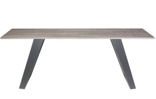 tavolo con piano in laminato nella versione olmo grigio Morgan di Mara tavolo con piano in laminato nella versione olmo grigio Morgan di Mara