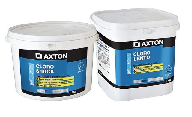 L’acqua della piscina deve essere trattata con il prodotto giusto. Come Cloro Shock granulare Axton a dissoluzione rapida e Cloro Lento pastiglie Axton a dissoluzione lenta. Per la confezione da 5 kg, entrambi costano 34,95 euro. L’acqua della piscina deve essere trattata con il prodotto giusto. Come Cloro Shock granulare Axton a dissoluzione rapida e Cloro Lento pastiglie Axton a dissoluzione lenta. Per la confezione da 5 kg, entrambi costano 34,95 euro.
