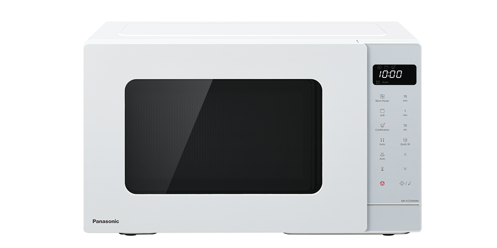 Forno a microonde da 24 litri NN-K35N di Panasonic con 900 watt di potenza e con grill al quarzo da 1.000 watt per preparare deliziosi piatti in pochissimo tempo. Ha 11 programmi automatici, incluso lo scongelamento automatico, selezionabili sul pannello touch. Ha piatto girevole in vetro di 29 cm, funzione Quick 30’’ e blocco bambini. Misura L 47 x P 38 x H 28 cm. Prezzo 185 euro. www.panasonic.com Forno a microonde da 24 litri NN-K35N di Panasonic con 900 watt di potenza e con grill al quarzo da 1.000 watt per preparare deliziosi piatti in pochissimo tempo. Ha 11 programmi automatici, incluso lo scongelamento automatico, selezionabili sul pannello touch. Ha piatto girevole in vetro di 29 cm, funzione Quick 30’’ e blocco bambini. Misura L 47 x P 38 x H 28 cm. Prezzo 185 euro. www.panasonic.com