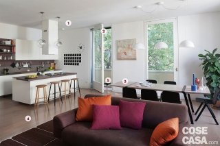 casa con il soggiorno open space