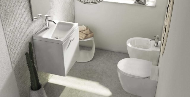 sanitari compatti water e bidet gamma Connect Space di Ideal Standard in ceramica bianca sanitari compatti water e bidet gamma Connect Space di Ideal Standard in ceramica bianca