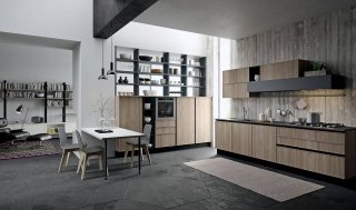 cucina coordinata con il living Quadro di Aran cucina coordinata con il living Quadro di Aran
