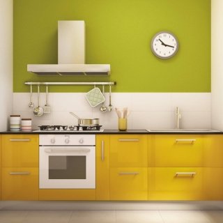cucina colorata in Mdf rivestito in Pvc senape e bianco Delinia Zest Galaxy di Leroy Merlin cucina colorata in Mdf rivestito in Pvc senape e bianco Delinia Zest Galaxy di Leroy Merlin