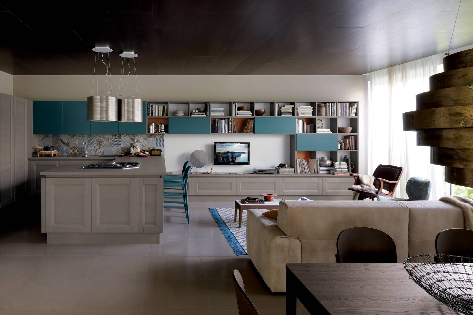14 soluzioni coordinate di cucina soggiorno cose di casa for Cucina con salotto