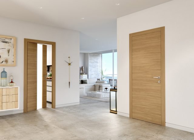 Nella foto, la nuova finitura Rovere Gold, qui proposta sulla sinistra nel modello Logica Vetro con cristallo satinato e sulla destra nel modello Logica entrambi della collezione Replica. Telaio: Flat. Dimensioni: cm 80x210 Telaio: cm 10 Nella foto, la nuova finitura Rovere Gold, qui proposta sulla sinistra nel modello Logica Vetro con cristallo satinato e sulla destra nel modello Logica entrambi della collezione Replica. Telaio: Flat. Dimensioni: cm 80x210 Telaio: cm 10