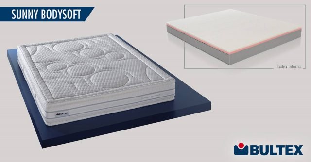Dedicato a chi desidera una soffice accoglienza senza rinunciare ad un sostegno elevato, Sunny BodySoft è un materasso capace di regalare ogni giorno un risveglio sereno e solare! Dedicato a chi desidera una soffice accoglienza senza rinunciare ad un sostegno elevato, Sunny BodySoft è un materasso capace di regalare ogni giorno un risveglio sereno e solare!