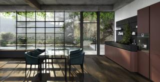 Il modello Oasi, nella versione a parete, di ARAN Cucine è caratterizzata dalle ante lisce laccate con una calda colorazione nei toni del marrone bruciato. La suddivisione dello spazio mediante vani contenitore e ampie scaffalature permette di organizzare la dispensa e di sistemare gli elettrodomestici. Prezzo su richiesta. www.arancucine.it Il modello Oasi, nella versione a parete, di ARAN Cucine è caratterizzata dalle ante lisce laccate con una calda colorazione nei toni del marrone bruciato. La suddivisione dello spazio mediante vani contenitore e ampie scaffalature permette di organizzare la dispensa e di sistemare gli elettrodomestici. Prezzo su richiesta. www.arancucine.it