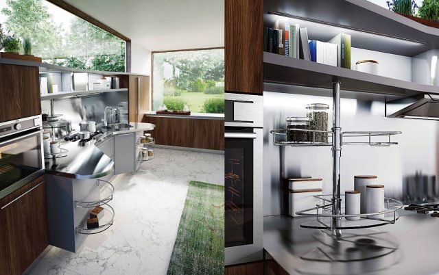 Skyline 2.0 di Snaidero ha il top in acciaio inox (con sagomatura a scelta) e ante in laminato grigio platino e nobilitato noce medio. Una base in nobilitato da 60 cm costa 152 euro; il top in acciaio inox sagomato, senza lavello e senza piano cottura, lungo 270 cm costa 1.965 euro. Skyline 2.0 di Snaidero ha il top in acciaio inox (con sagomatura a scelta) e ante in laminato grigio platino e nobilitato noce medio. Una base in nobilitato da 60 cm costa 152 euro; il top in acciaio inox sagomato, senza lavello e senza piano cottura, lungo 270 cm costa 1.965 euro.