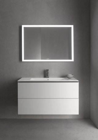 mobile lavabo sospeso L-Cube di Duravit dotato di due cassetti colore bianco mobile lavabo sospeso L-Cube di Duravit dotato di due cassetti colore bianco
