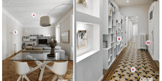 140 mq: una casa con pavimenti originari in parquet e marmette primo ‘900
