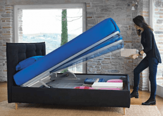 letto contenitore Bob Capitonné di Noctis con testata morbida e sistema Folding Box letto contenitore Bob Capitonné di Noctis con testata morbida e sistema Folding Box