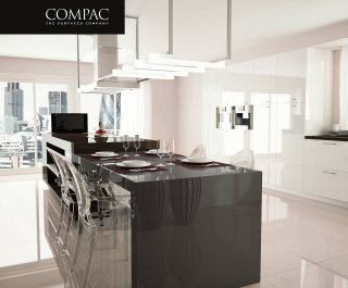 piano di lavoro dell'isola realizzato in Ilexa Quartz® di Superfici Evolute piano di lavoro dell'isola realizzato in Ilexa Quartz® di Superfici Evolute