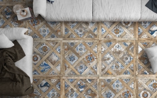 Fra le nuove proposte di Del Conca, anche la collezione Vignoni, una reinterpretazione del cotto, con il suo effetto vissuto e caldo. Disponibile nel formato 80x80 e in numerosi decori e prodotto in tre colorazioni, riproduce i rilievi e i dettagli del cotto su gres porcellanato di nuova generazione. www.delconca.com