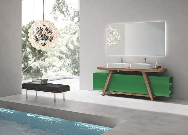 struttura in legno e cassetti contenitori e mensole laterali bagno Fratino del Gruppo Geromin struttura in legno e cassetti contenitori e mensole laterali bagno Fratino del Gruppo Geromin