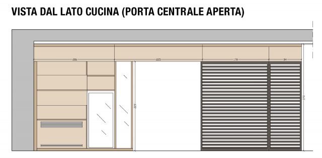POLIEDRICA Disegnata dai progettisti, la struttura separa e contiene. Grazie a tale funzione e all’alternanza di materiali e colori, è anche una gradevole quinta decorativa, dal lato soggiorno e da quello cucina: una vera alternativa al muro o a un semplice mobile. POLIEDRICA Disegnata dai progettisti, la struttura separa e contiene. Grazie a tale funzione e all’alternanza di materiali e colori, è anche una gradevole quinta decorativa, dal lato soggiorno e da quello cucina: una vera alternativa al muro o a un semplice mobile.