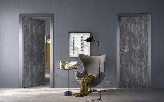 porta a battente finitura malta techno No-Limits di Gidea modello LON 1L di Garofoli porta a battente finitura malta techno No-Limits di Gidea modello LON 1L di Garofoli
