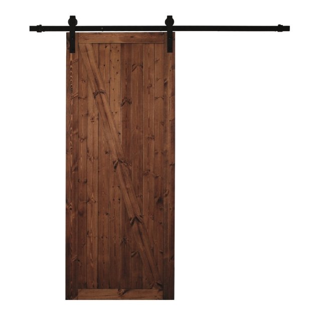 porta scorrevole Factory Noce di Leroy Merlin in legno massello color noce senza interventi murari porta scorrevole Factory Noce di Leroy Merlin in legno massello color noce senza interventi murari