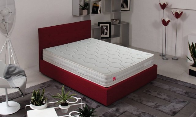 materassi a molle Midi Memory: struttura a molle interconnesse ed elegante rivestimento bordato con imbottitura in Memory materassi a molle Midi Memory: struttura a molle interconnesse ed elegante rivestimento bordato con imbottitura in Memory