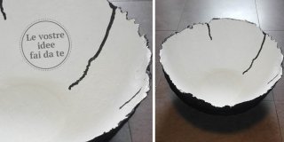 Ciotola in cartapesta, come centrotavola o svuotasche