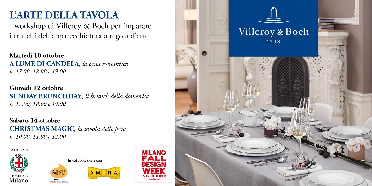 Apparecchiare la tavola a regola d'arte: workshop gratuiti da Villeroy &  Boch - Cose di Casa