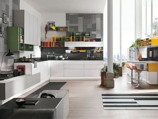 cucina con i pensili modello Infinity di Stosa cucina con i pensili modello Infinity di Stosa