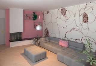 Salotto. Vista caminetto