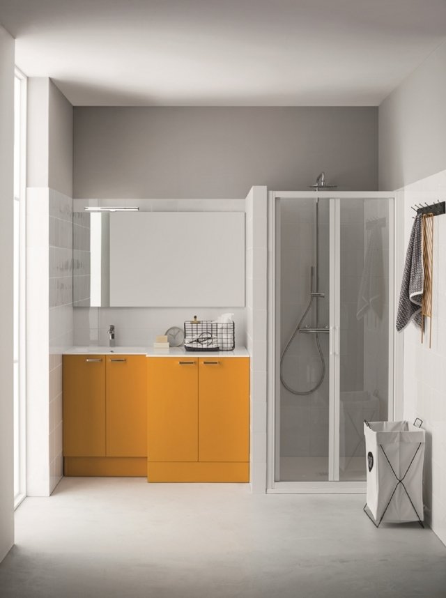 Occupa poco più di due metri la soluzione di Arblu per contenere lavabo e mobile lavabo, portalavatrice e box doccia per nicchia. La base lavatrice in laccato opaco misura L 70 x P 64 x H 86 cm e costa 457 euro. Prezzo del box doccia Mercurio per nicchia con profilo bianco nelle misure L 100 x H 195 cm 443 euro. www.arblu.it Occupa poco più di due metri la soluzione di Arblu per contenere lavabo e mobile lavabo, portalavatrice e box doccia per nicchia. La base lavatrice in laccato opaco misura L 70 x P 64 x H 86 cm e costa 457 euro. Prezzo del box doccia Mercurio per nicchia con profilo bianco nelle misure L 100 x H 195 cm 443 euro. www.arblu.it