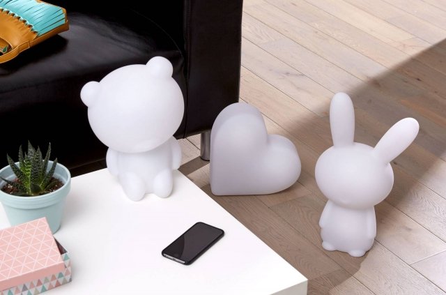 Con la nuova linea Lumin’Us si viene proiettati in un universo di forme e colori originali, che illuminano e offrono un tocco di stile a ogni ambiente. Dotati di funzionalità Bluetooth, cavo aux-in da 3,5 mm e ingresso USB, questi speaker wireless assicurano fino a 8 ore di autonomia e divertimento. Grazie al pratico telecomando è possibile impostare il volume del suono e gli effetti luminosi, che prevedono fino a 9 colori alternati o fissi in modo da accompagnare ogni gusto musicale. Trovano facilmente spazio all’interno delle camera dei bambini, favorendone il sonno con musiche distensive e riposanti. Sono disponibili nei modelli Rabbit, Heart, Teddy Bear e molti altri. Prezzo: 49,99 euro. www.bigbeninteractive.it Con la nuova linea Lumin’Us si viene proiettati in un universo di forme e colori originali, che illuminano e offrono un tocco di stile a ogni ambiente. Dotati di funzionalità Bluetooth, cavo aux-in da 3,5 mm e ingresso USB, questi speaker wireless assicurano fino a 8 ore di autonomia e divertimento. Grazie al pratico telecomando è possibile impostare il volume del suono e gli effetti luminosi, che prevedono fino a 9 colori alternati o fissi in modo da accompagnare ogni gusto musicale. Trovano facilmente spazio all’interno delle camera dei bambini, favorendone il sonno con musiche distensive e riposanti. Sono disponibili nei modelli Rabbit, Heart, Teddy Bear e molti altri. Prezzo: 49,99 euro. www.bigbeninteractive.it