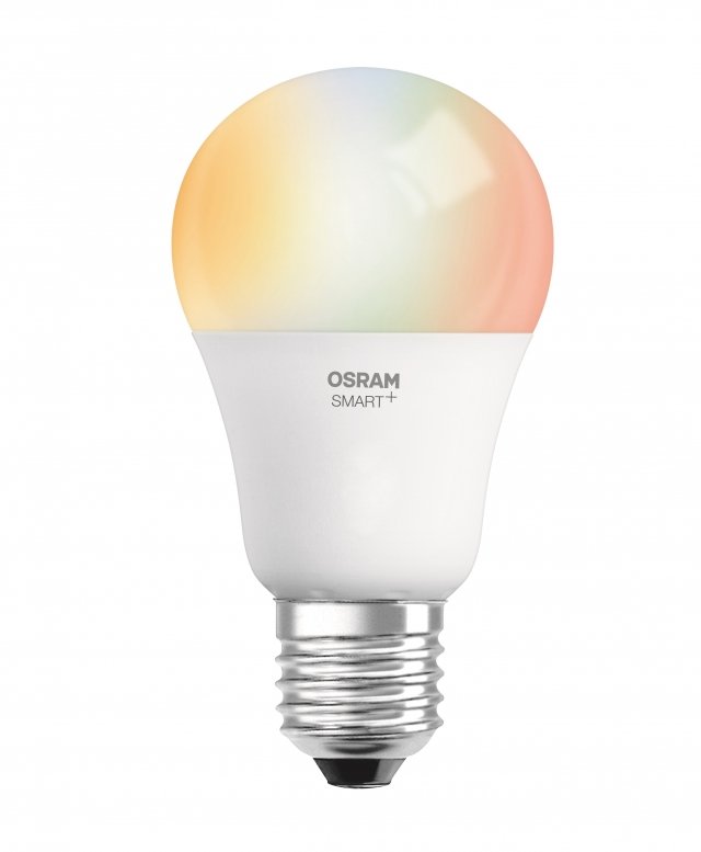 OSRAM SMART + Classic A60 LED bulb from Ledvance compatible with Apple HomeKit. Attack E27, equivalent 60W, 16 million colors.
