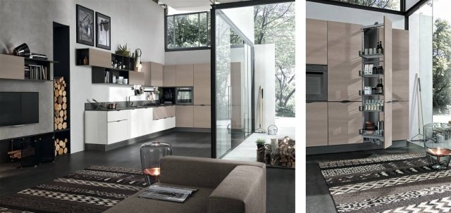Alevè di Stosa è la cucina con il modulo attrezzato che permette di avere una comoda dispensa integrata nell'armadiatura a colonna. Il modello a “L” veste perfettamente l'angolo e si apre sul living. Le ante delle basi sono nella finitura laccato opaco Ice e laminato Argilla. Un modulo base da 60 cm, prezzo 165,92 euro per la versione base. www.stosacucine.com Alevè di Stosa è la cucina con il modulo attrezzato che permette di avere una comoda dispensa integrata nell'armadiatura a colonna. Il modello a “L” veste perfettamente l'angolo e si apre sul living. Le ante delle basi sono nella finitura laccato opaco Ice e laminato Argilla. Un modulo base da 60 cm, prezzo 165,92 euro per la versione base. www.stosacucine.com