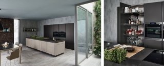 cucina con il modulo attrezzato a dispensa Dialogo Oyster di Veneta Cucine cucina con il modulo attrezzato a dispensa Dialogo Oyster di Veneta Cucine