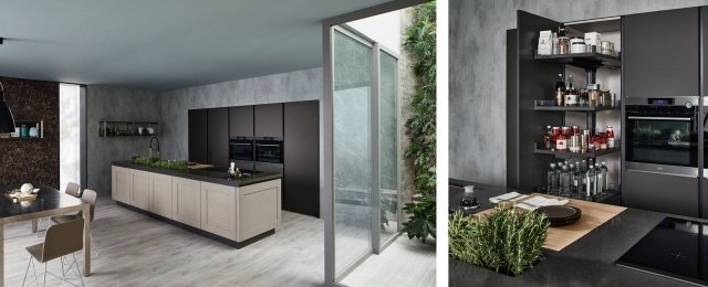 Dialogo Oyster di Veneta Cucine è la cucina con il modulo attrezzato che permette di dare vita ad una pratica e accessibile dispensa. Ha un design semplice ed è divisa in blocchi; al centro c'è l'isola con il lavello, il piano cottura e la cappa integrata che ha le ante nella finitura rovere decapé argilla e il top in quarzo Veined Baroque. Le colonne hanno le ante lisce nella finitura silk grigio piombo. Un modulo base da 60 cm, prezzo 270 euro per la versione base. www.venetacucine.com Dialogo Oyster di Veneta Cucine è la cucina con il modulo attrezzato che permette di dare vita ad una pratica e accessibile dispensa. Ha un design semplice ed è divisa in blocchi; al centro c'è l'isola con il lavello, il piano cottura e la cappa integrata che ha le ante nella finitura rovere decapé argilla e il top in quarzo Veined Baroque. Le colonne hanno le ante lisce nella finitura silk grigio piombo. Un modulo base da 60 cm, prezzo 270 euro per la versione base. www.venetacucine.com