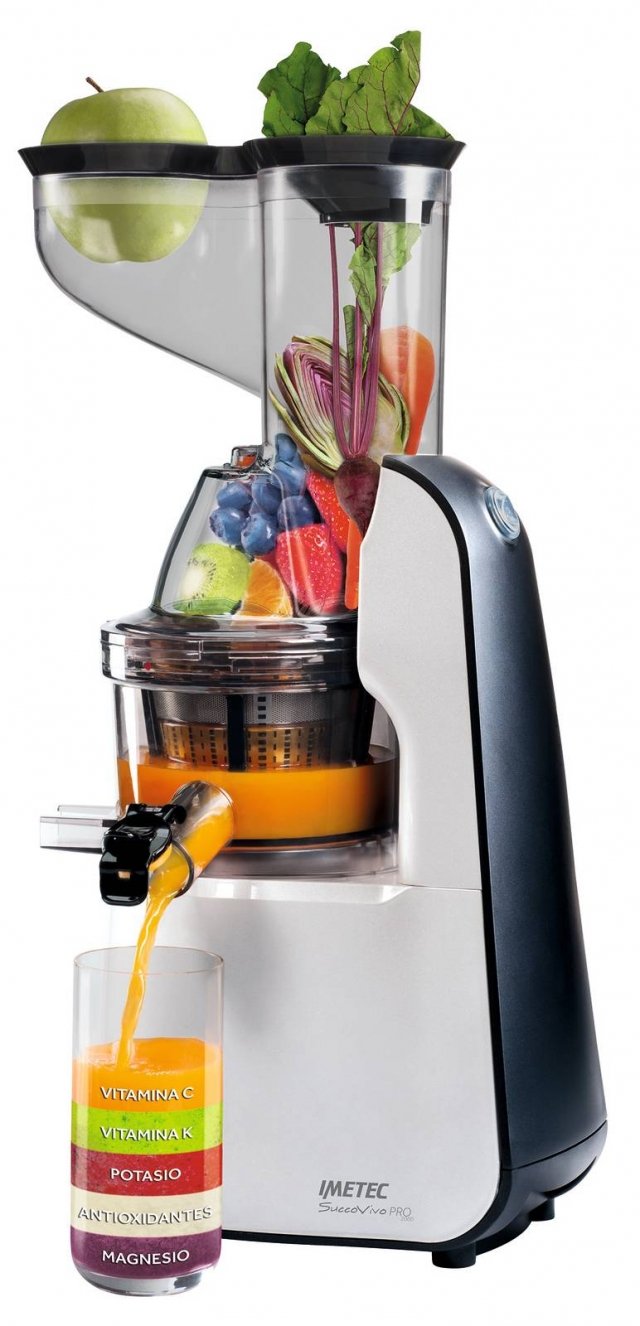 SuccoVivo Pro 2000 di Imetec permette di trasformare la polpa residua di frutta e verdura, in maschere di bellezza viso e corpo 100% naturali, grazie al filtro Beauty e al ricettario in dotazione. A spremitura lenta con 48 giri al minuto, ha coclea ultraresistente con punte a diamante in Ultem™ e motore a induzione, con ingranaggi in acciaio, da 300 watt. Prezzo 299 euro. www.imetec.com SuccoVivo Pro 2000 di Imetec permette di trasformare la polpa residua di frutta e verdura, in maschere di bellezza viso e corpo 100% naturali, grazie al filtro Beauty e al ricettario in dotazione. A spremitura lenta con 48 giri al minuto, ha coclea ultraresistente con punte a diamante in Ultem™ e motore a induzione, con ingranaggi in acciaio, da 300 watt. Prezzo 299 euro. www.imetec.com