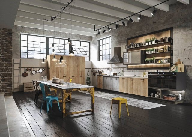 Loft di Snaidero, dal design metropolitano, è progettata per aprirsi sul living. Gli elementi compatti sono realizzati in nobilitato rovere Canyon dalla finitura volutamente "vissuta"; le ante hanno la maniglia ergonomica Nolita in peltro. Gli elementi a giorno sono in alluminio verniciato Peltro, mentre i pensili, con vetro retinato, sono dotati di illuminazione a Led integrata. Il top è in laminato Peltro e Bianco Artico. Prezzo su richiesta. www.snaidero.it Loft di Snaidero, dal design metropolitano, è progettata per aprirsi sul living. Gli elementi compatti sono realizzati in nobilitato rovere Canyon dalla finitura volutamente "vissuta"; le ante hanno la maniglia ergonomica Nolita in peltro. Gli elementi a giorno sono in alluminio verniciato Peltro, mentre i pensili, con vetro retinato, sono dotati di illuminazione a Led integrata. Il top è in laminato Peltro e Bianco Artico. Prezzo su richiesta. www.snaidero.it