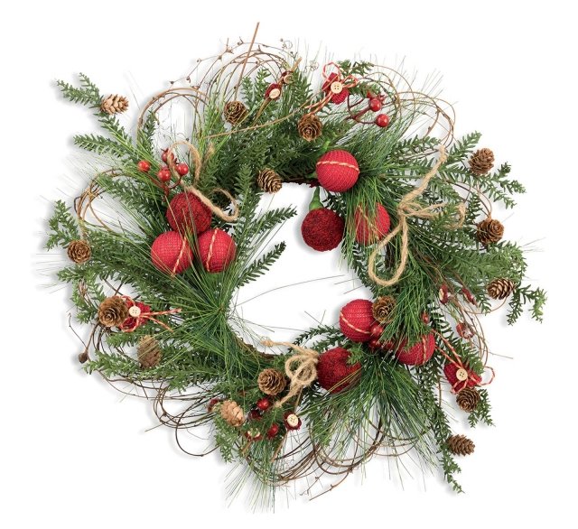 La ghirlanda Lapponia di Villa d’Este Home Tivoli è una comoda alternativa all’albero di Natale perché è realizzata con tralci di abete e pino, pigne, bacche e palline in tessuto, ma può essere facilmente appesa a parete, sul camino o sulla porta di casa. Misura ø 50 cm. Prezzo 40,70 euro. www.villadestehometivoli.it La ghirlanda Lapponia di Villa d’Este Home Tivoli è una comoda alternativa all’albero di Natale perché è realizzata con tralci di abete e pino, pigne, bacche e palline in tessuto, ma può essere facilmente appesa a parete, sul camino o sulla porta di casa. Misura ø 50 cm. Prezzo 40,70 euro. www.villadestehometivoli.it