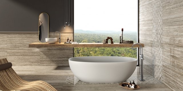 Piastrelle per il bagno: il trionfo del gres effetto... cose di casa Rivestimento bagno effetto legno