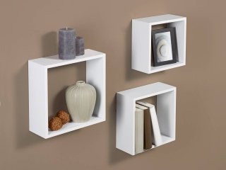 set da 3 mensole cubi di Obi in pvc set da 3 mensole cubi di Obi in pvc