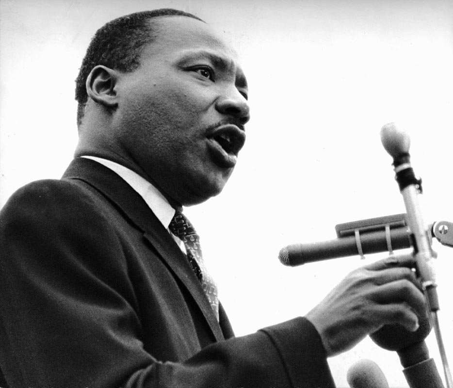 At United Nations Plaza, the Rev. Dr. Martin Luther King Jr. told an