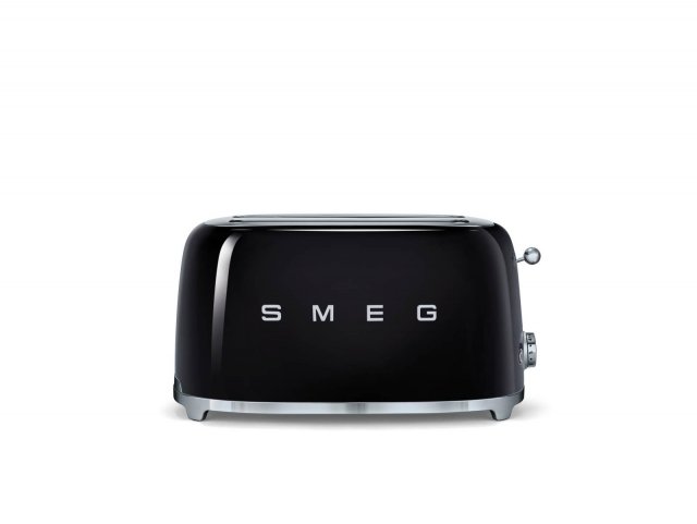 tostapane TSF01 della linea anni '50 di Smeg in acciaio verniciato nero tostapane TSF01 della linea anni '50 di Smeg in acciaio verniciato nero