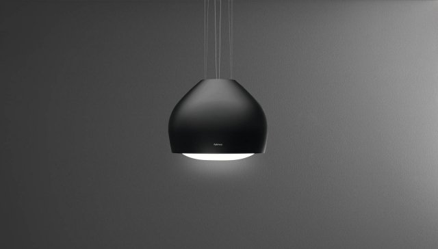 Cappa Sophie collezione Circle Tech di Falmec in acciaio verniciato in nero Cappa Sophie collezione Circle Tech di Falmec in acciaio verniciato in nero
