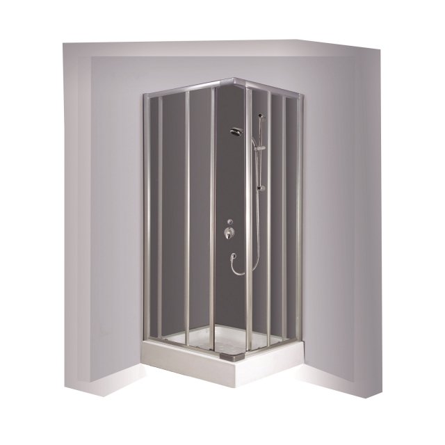 Ha profilo cromato lucido il box doccia estensibile di Mercatone Uno in cristallo temperato 4 mm trasparente. Disponibile di forma quadrata con estensibilità 68/80 cm e in quella rettangolare con estensibilità da un lato 58/70 cm e dall’altro 78/90 cm, x H 185 cm. Prezzo 159,90 euro. www.mercatoneuno.com Ha profilo cromato lucido il box doccia estensibile di Mercatone Uno in cristallo temperato 4 mm trasparente. Disponibile di forma quadrata con estensibilità 68/80 cm e in quella rettangolare con estensibilità da un lato 58/70 cm e dall’altro 78/90 cm, x H 185 cm. Prezzo 159,90 euro. www.mercatoneuno.com