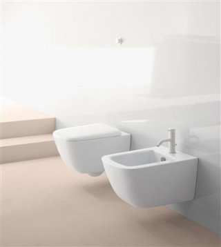sanitari sospesi bianchi water e bidet Sand di GSI sanitari sospesi bianchi water e bidet Sand di GSI