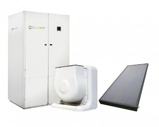 centrale termodinamica Gaia Maxi di Clivet collegata a pannelli solari termici centrale termodinamica Gaia Maxi di Clivet collegata a pannelli solari termici