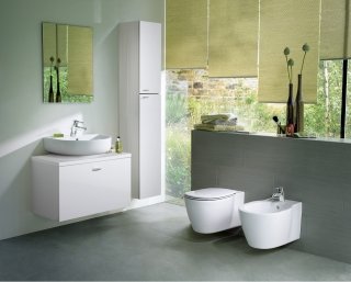 lavandino da appoggio Arc della collezione Connect di Ideal Standard dalla forma semicircolare e con troppopieno in ceramica bianca lavandino da appoggio Arc della collezione Connect di Ideal Standard dalla forma semicircolare e con troppopieno in ceramica bianca
