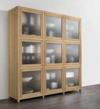 mobile Linea Plan di Cucine Lube con ante a telaio con vetro satinato mobile Linea Plan di Cucine Lube con ante a telaio con vetro satinato