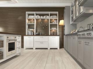 credenza Provenza di Borgo Antico in frassino laccato grigio e laccato bianco, con anticature credenza Provenza di Borgo Antico in frassino laccato grigio e laccato bianco, con anticature